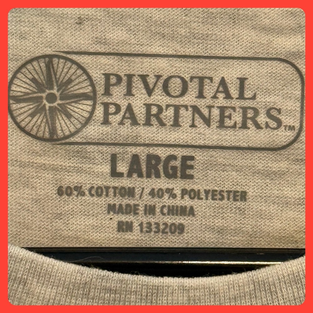 NWOT Pivotal Partners Mens Gray Leopard Print American Flag Graphic T-Shirt LG - Picture 5 of 5